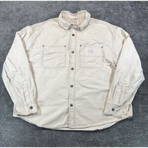 Old Navy Heavy Canvas Work Shirt Men’s XL Distressed Utility Chore Jacket